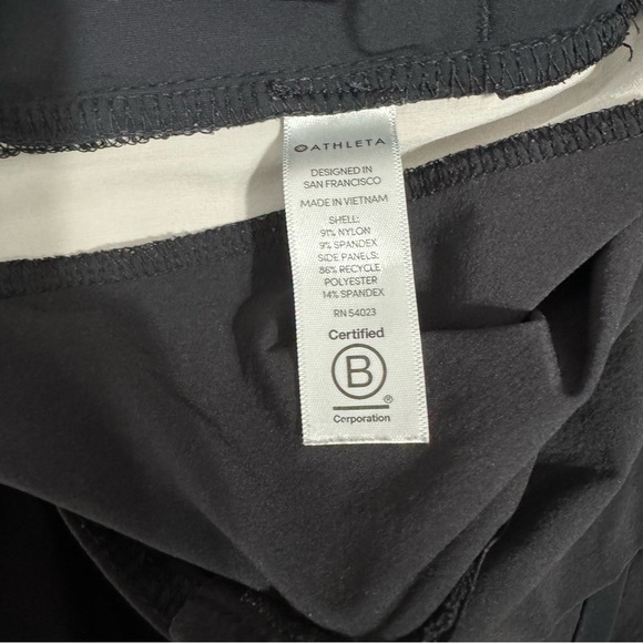 Athleta straight wide leg pant black striped size 10 - Picture 6 of 7